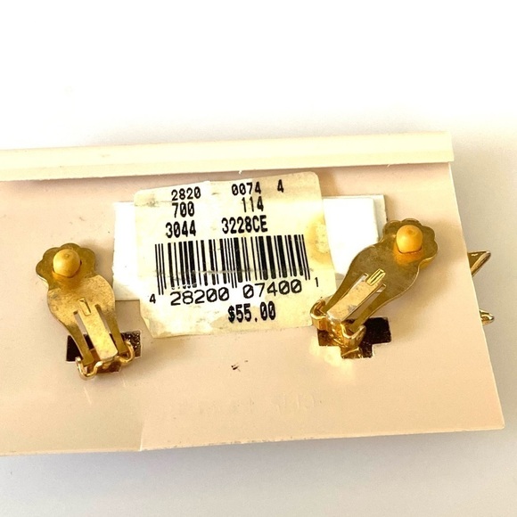 80's Vintage Stars Rhinestones Earrings Clip Ons Clips by Accessory Lady - Picture 2 of 6